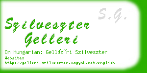 szilveszter gelleri business card